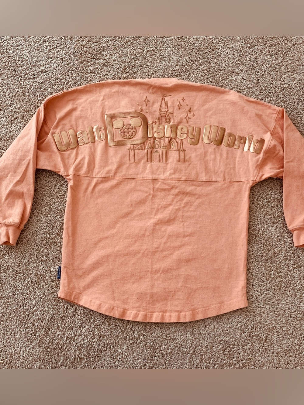 Disney World Parks Spirit Jersey XS Peach Punch Rose Gold 2024 Disney Castle - Picture 9 of 9